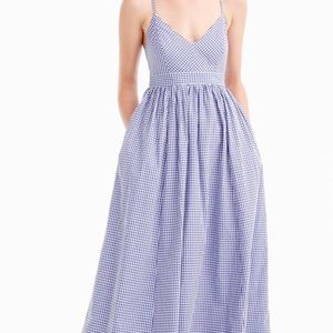 J. Crew Gingham Maxi Dress